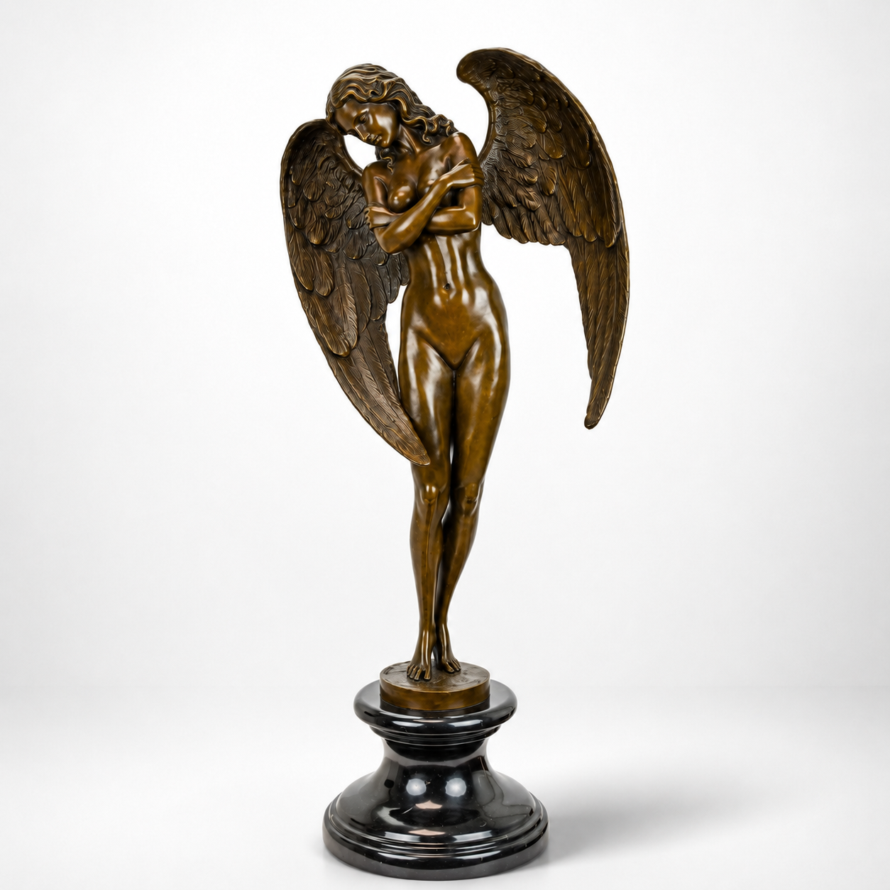 Winged Night | Handcrafted Bronze Decor | Unique Home Accent