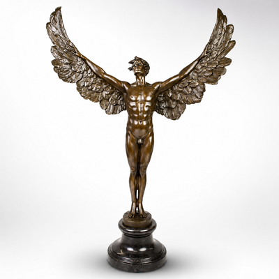 Bronze Sculpture of the Winged Day | Curios & Collectibles