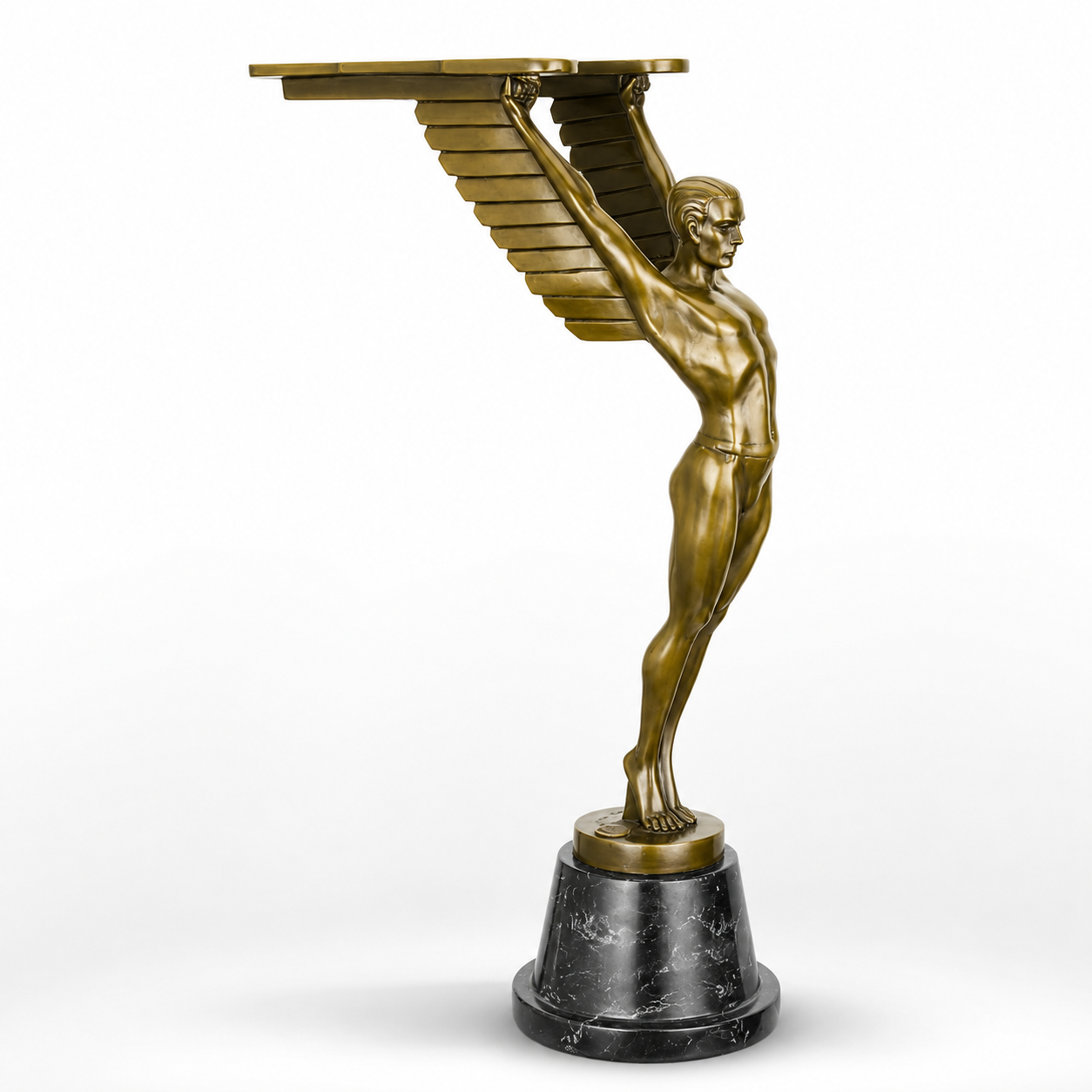 Icarus Bronze – Art Deco Winged Man | Mythology & Deity Sculptures