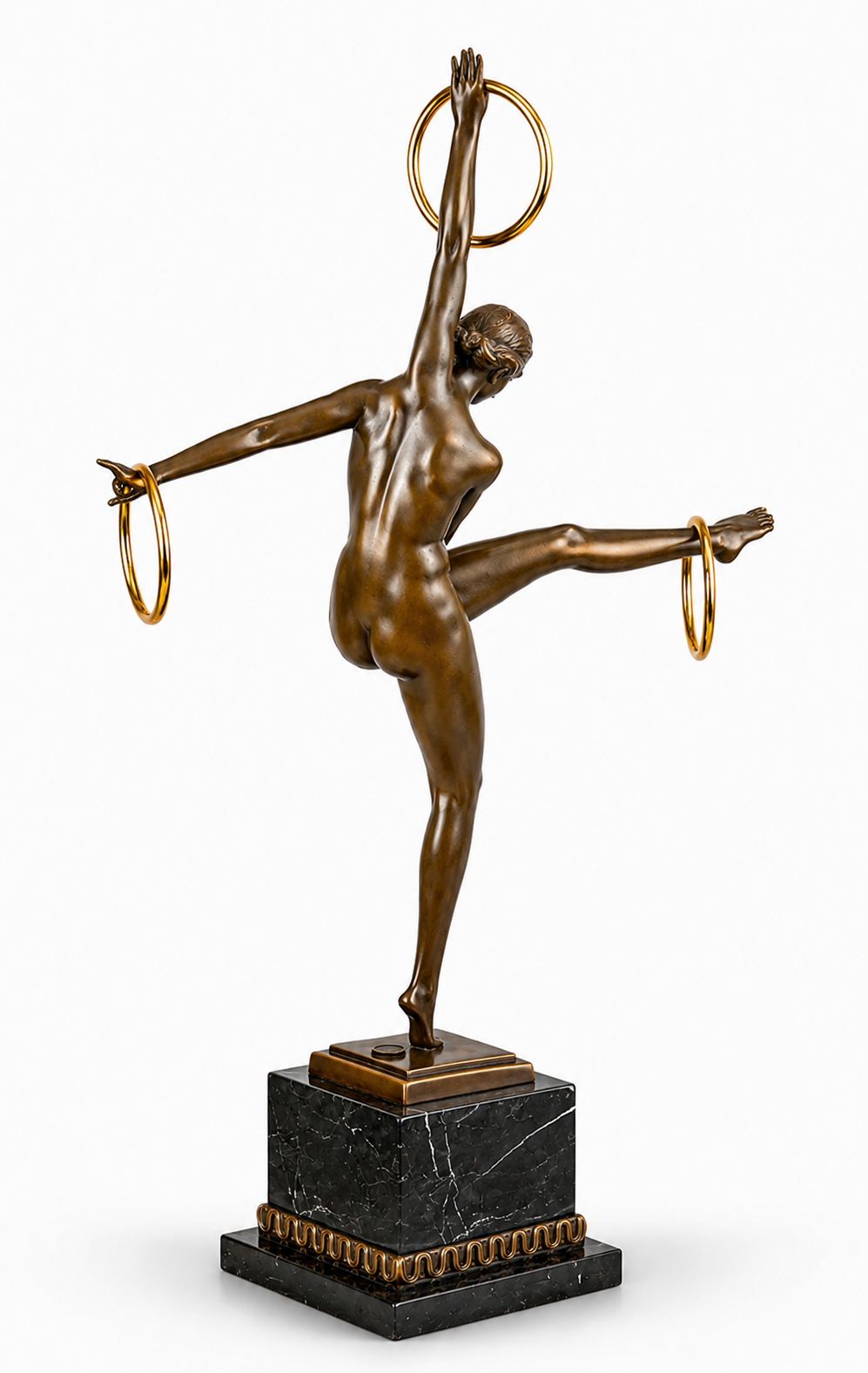 Dancer of the Rings | Handcrafted Bronze Decor | Unique Home Accent