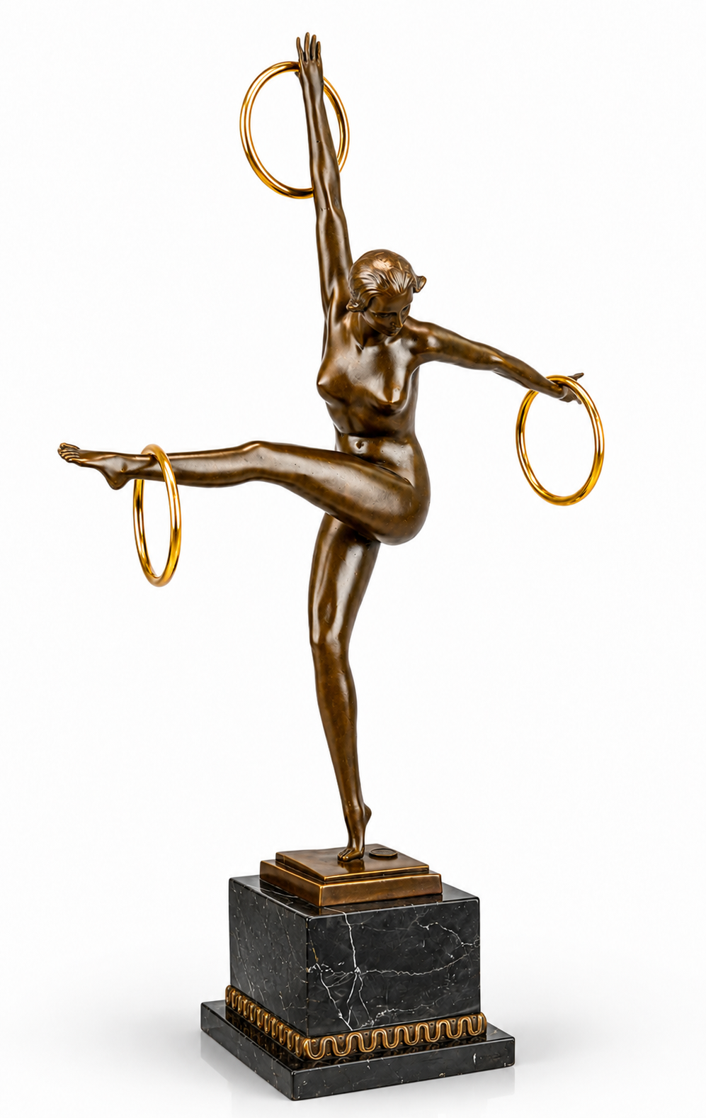 Dancer of the Rings | Handcrafted Bronze Decor | Unique Home Accent