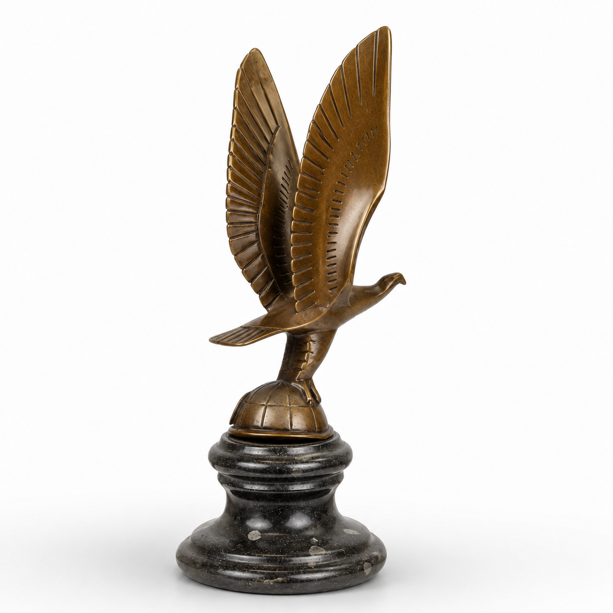Flying Eagle Sculpture | Handcrafted Bronze Decor