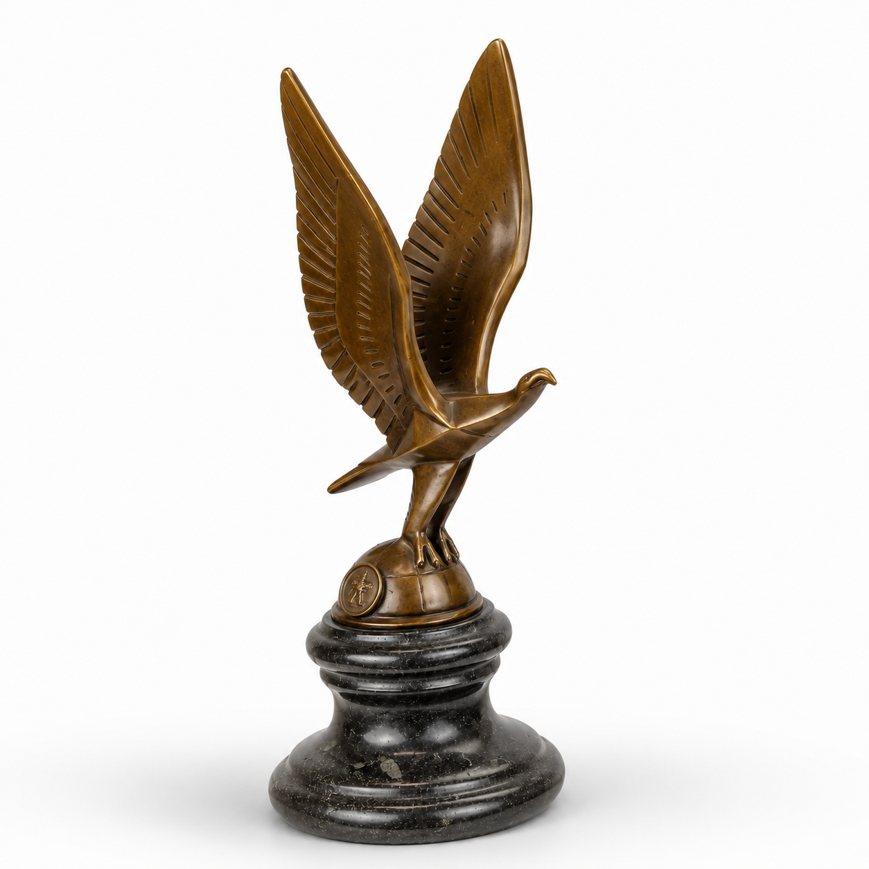 Flying Eagle Sculpture | Handcrafted Bronze Decor