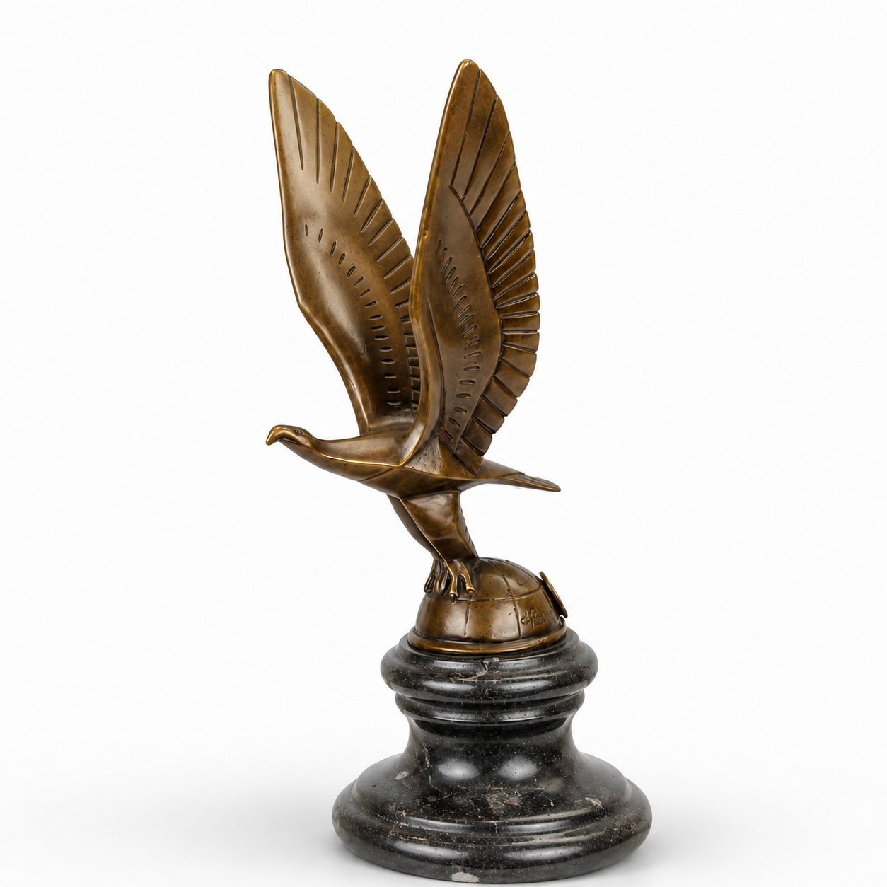 Flying Eagle Sculpture | Handcrafted Bronze Decor