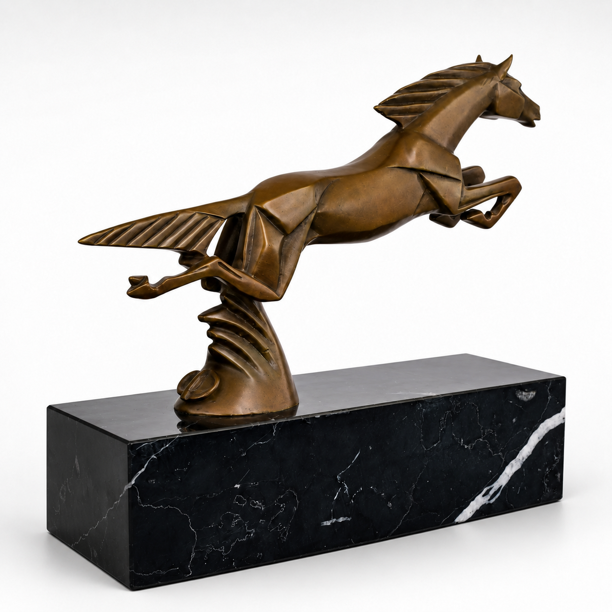 Leaping Horse Sculpture | Handcrafted Bronze Decor