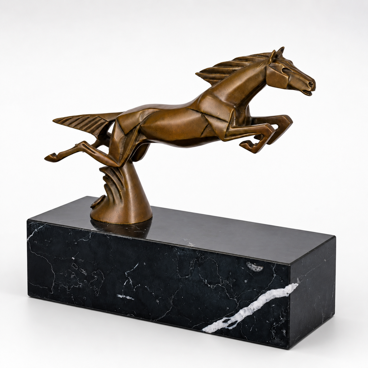 Leaping Horse Sculpture | Handcrafted Bronze Decor