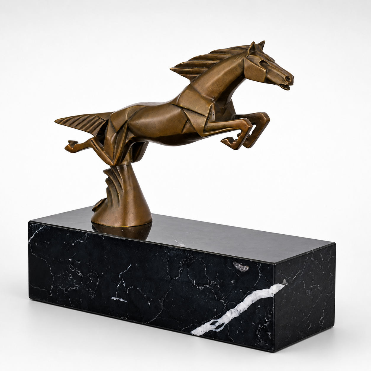Leaping Horse Sculpture | Handcrafted Bronze Decor