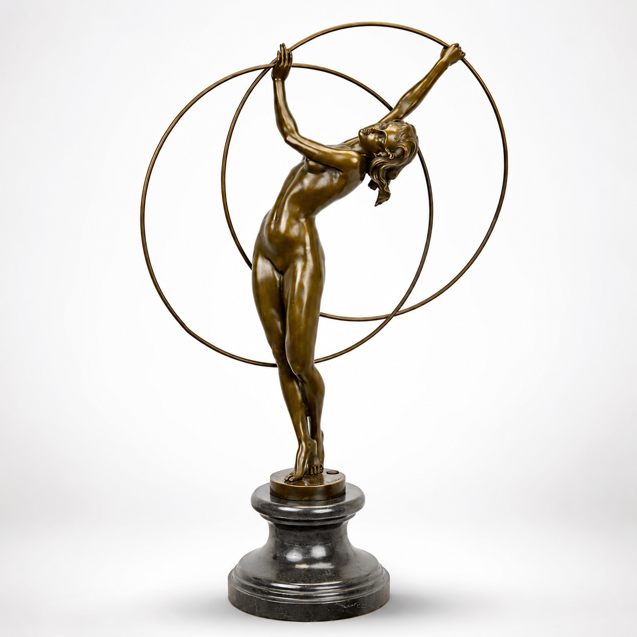 Bronze Sculpture of a Hoop Dancer | Dancer & Performance Sculptures