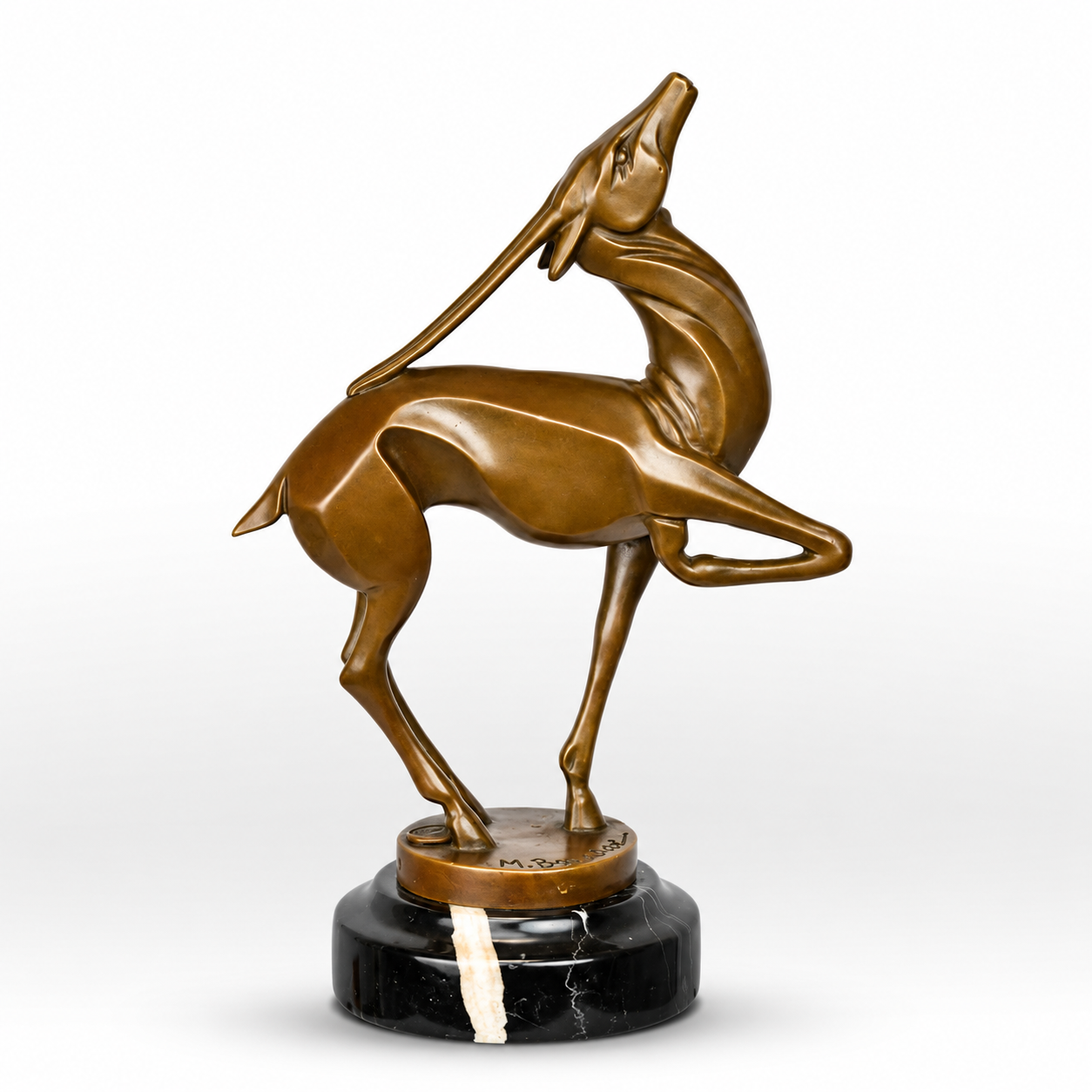Stylized Gazelle Sculpture | Handcrafted Bronze Decor | Gift Idea