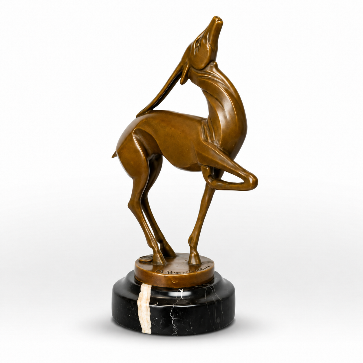 Stylized Gazelle Sculpture | Handcrafted Bronze Decor | Gift Idea