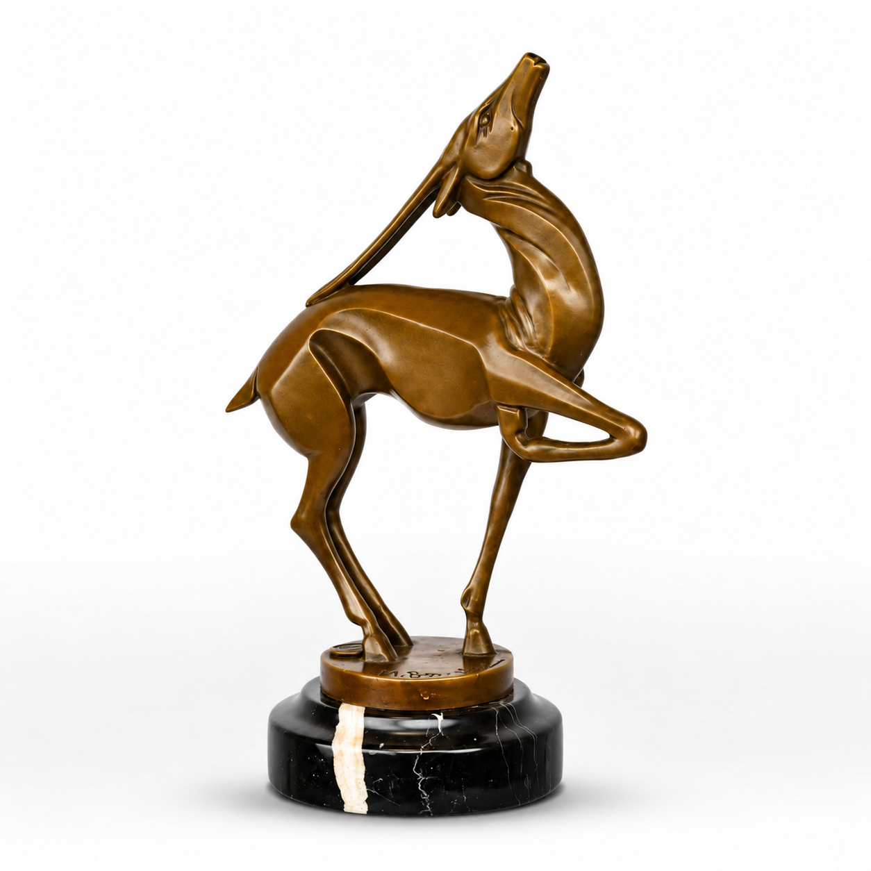Stylized Gazelle Sculpture | Handcrafted Bronze Decor | Gift Idea