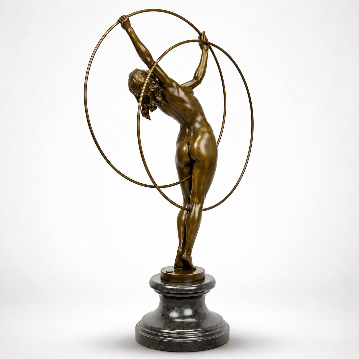 Bronze Sculpture of a Hoop Dancer | Dancer & Performance Sculptures