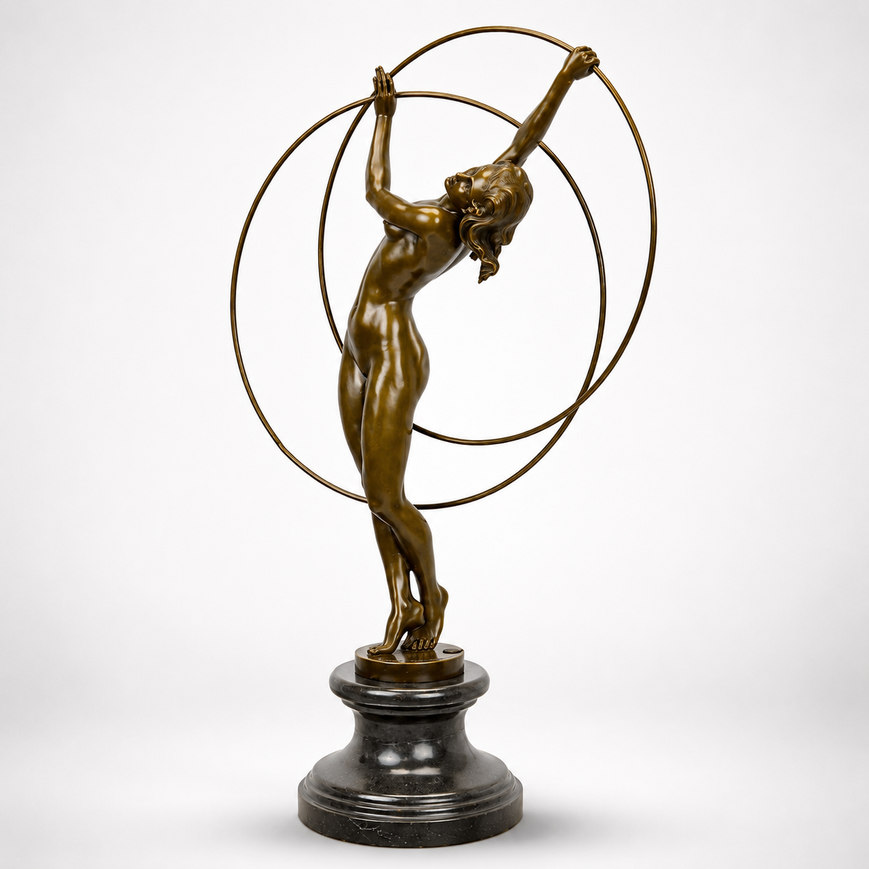 Bronze Sculpture of a Hoop Dancer | Dancer & Performance Sculptures