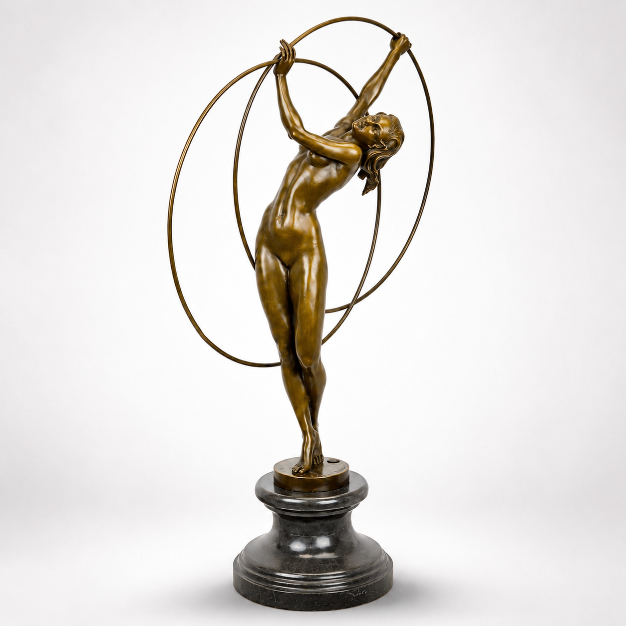 Bronze Sculpture of a Hoop Dancer | Dancer & Performance Sculptures
