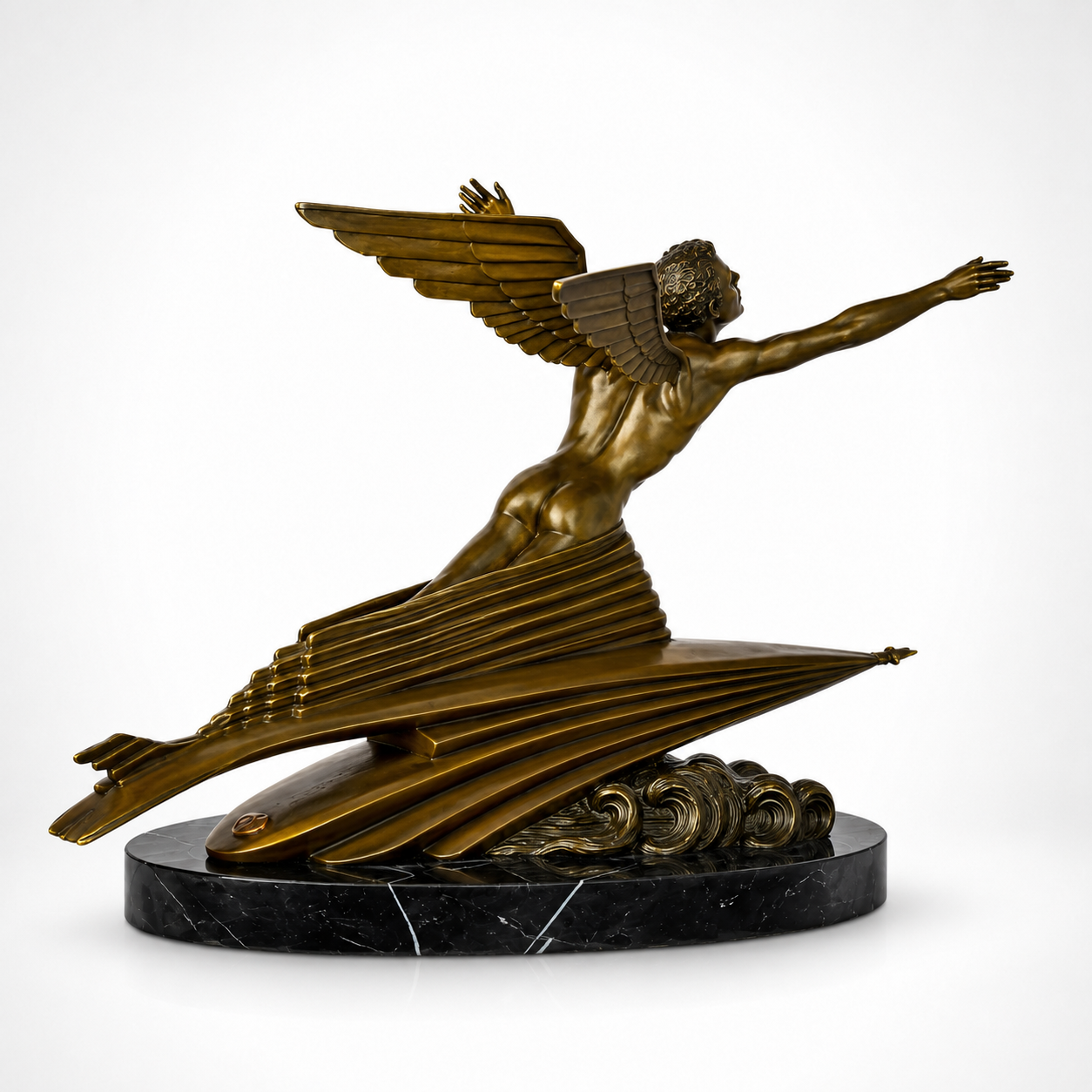 Winged Mercury Sculpture | Handcrafted Bronze Decor