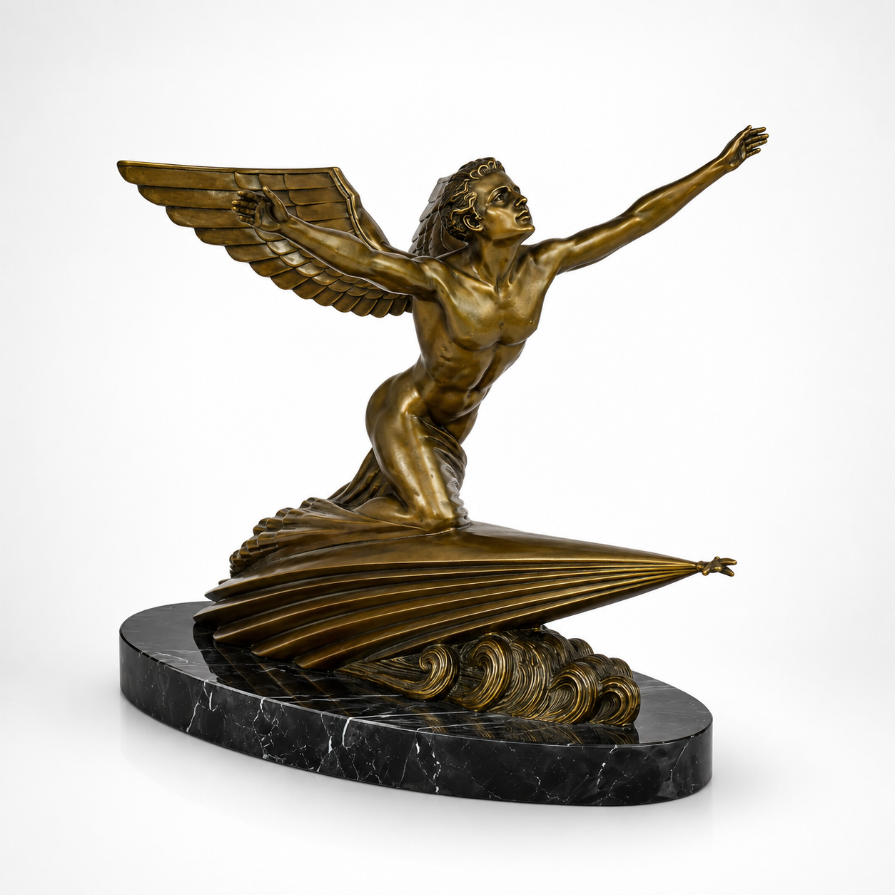 Winged Mercury Sculpture | Handcrafted Bronze Decor