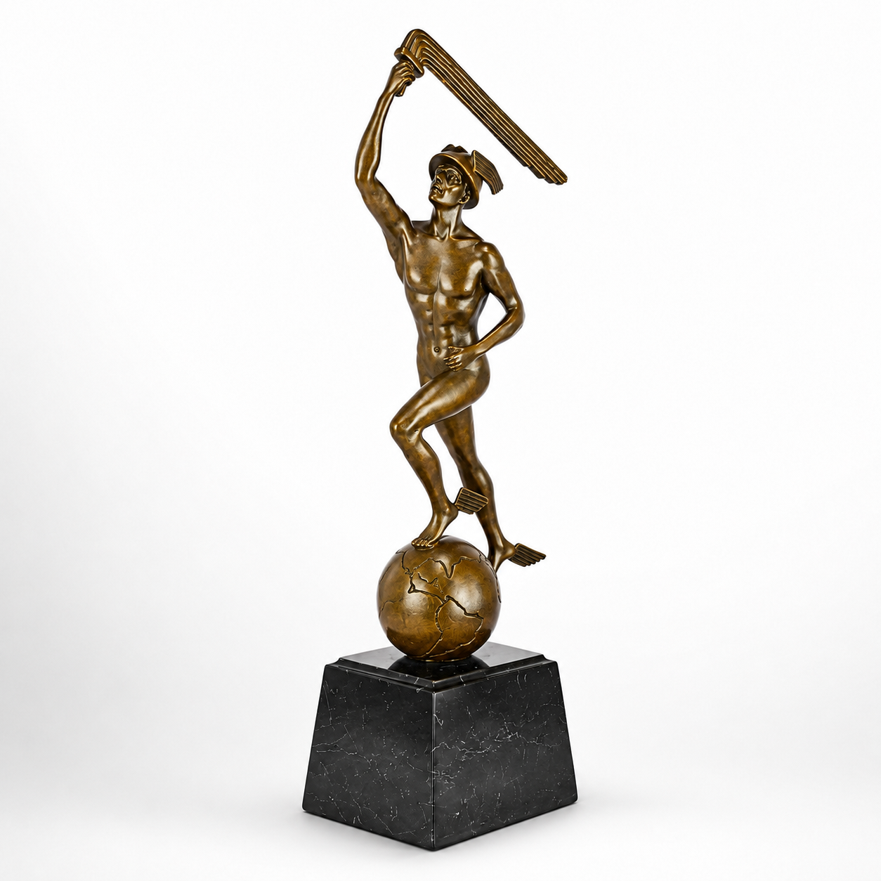 Winged Mercury Statue | Handcrafted Bronze Decor