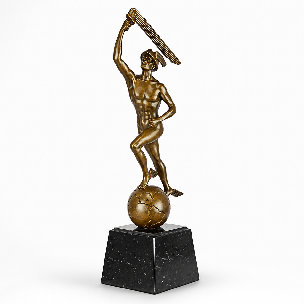 Winged Mercury Statue | Handcrafted Bronze Decor