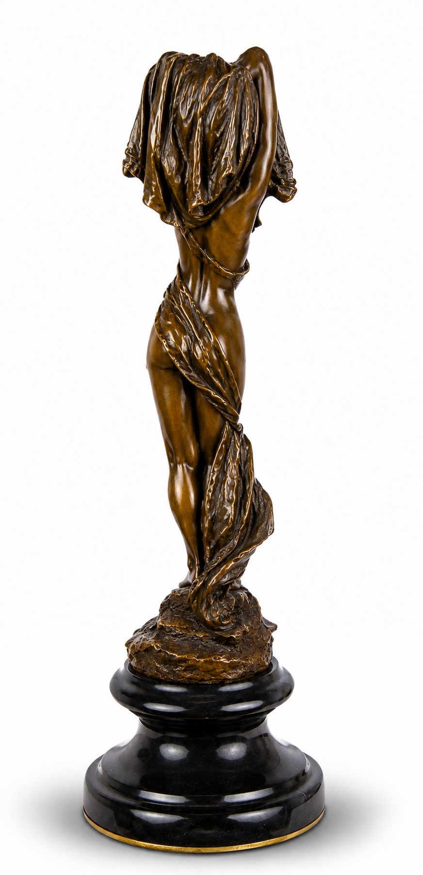 Scarf Dancer (brass Plate Underneath | Handcrafted Bronze Decor
