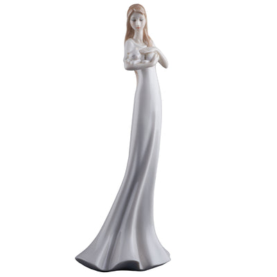 Purr – Porcelain Woman with Cat Figurine
