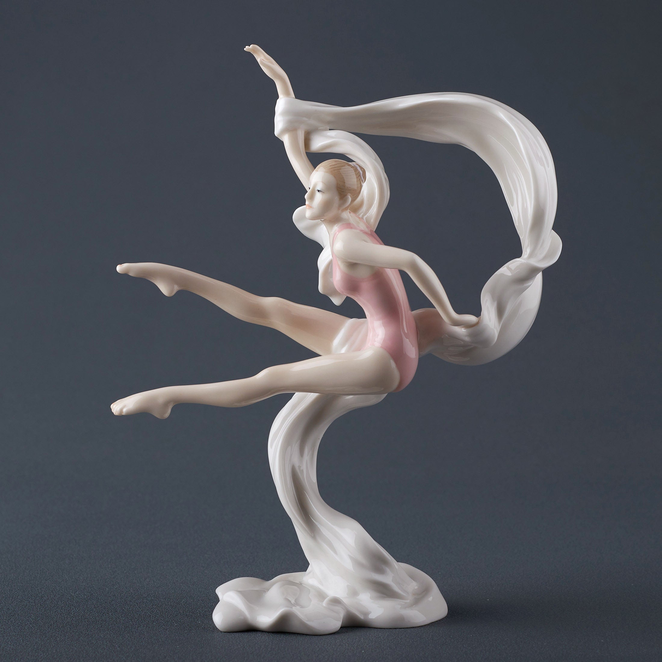 Modern Dance Female Jump With Ribbon
