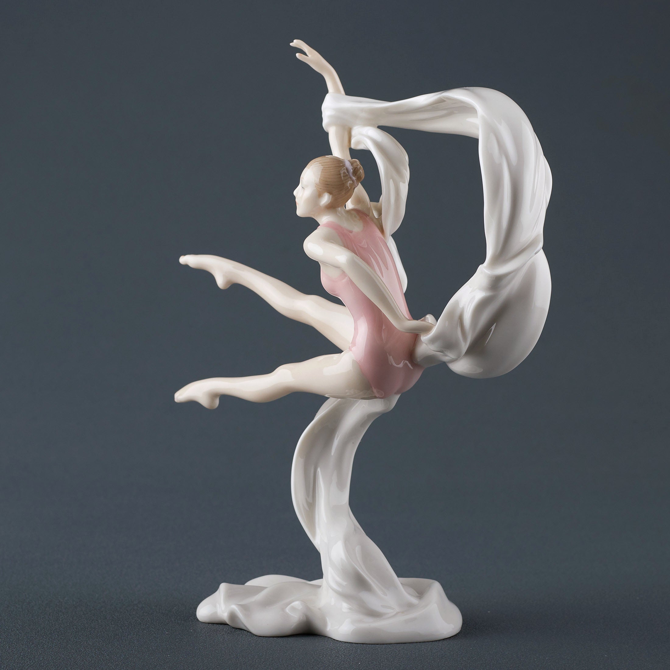 Modern Dance Female Jump With Ribbon