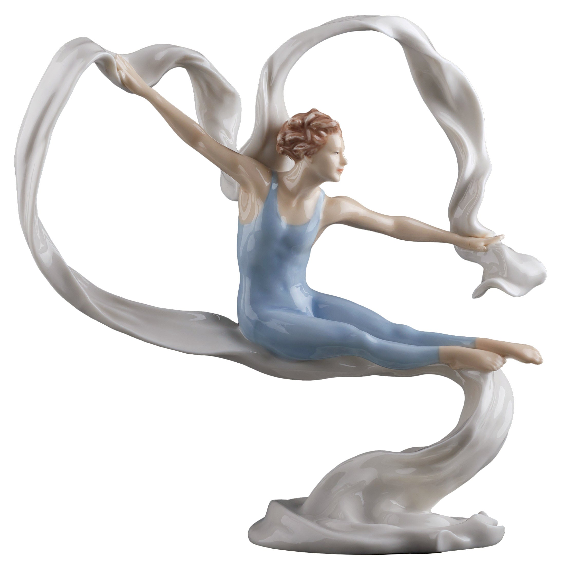Modern Dance Male Pas De Poisson With Ribbon