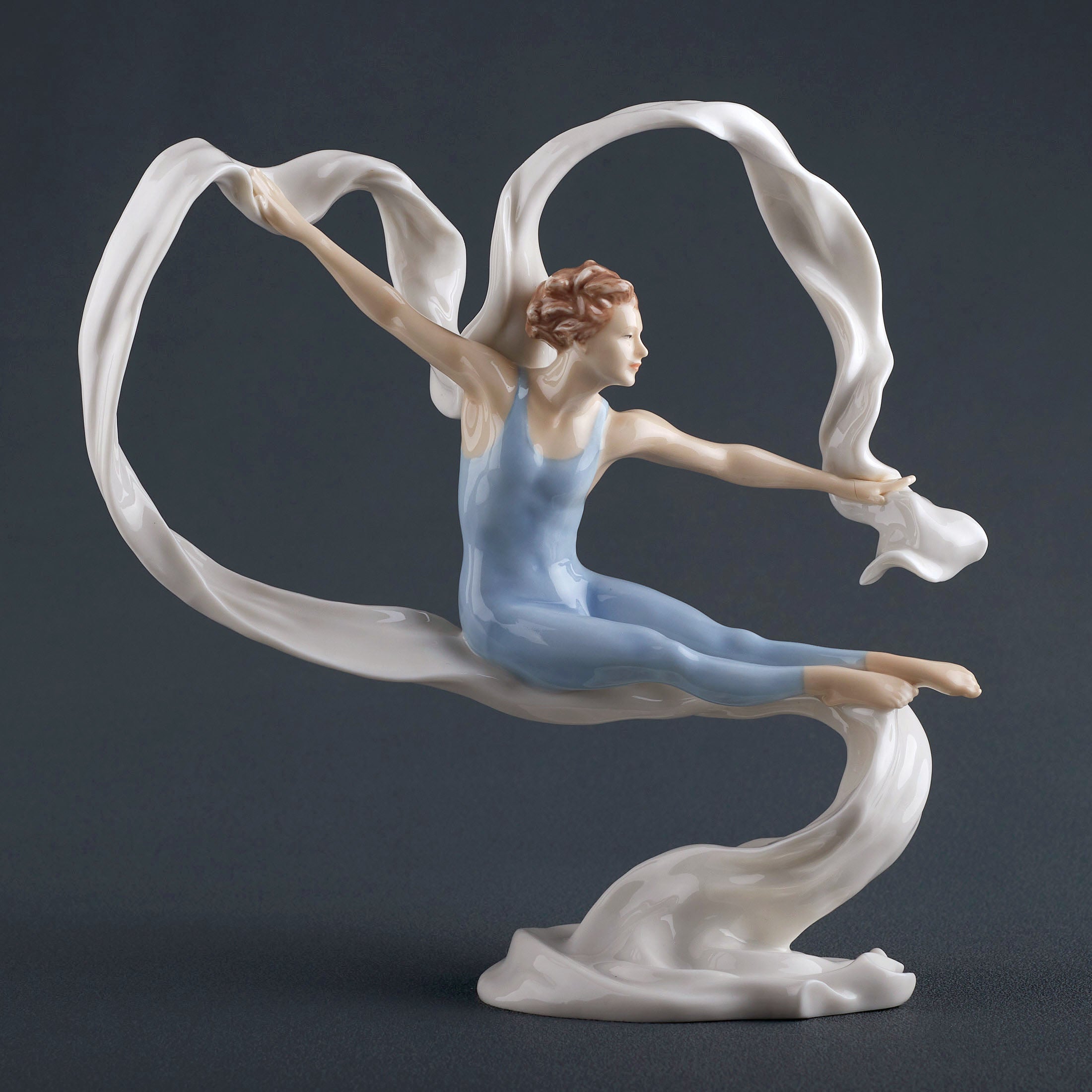 Modern Dance Male Pas De Poisson With Ribbon