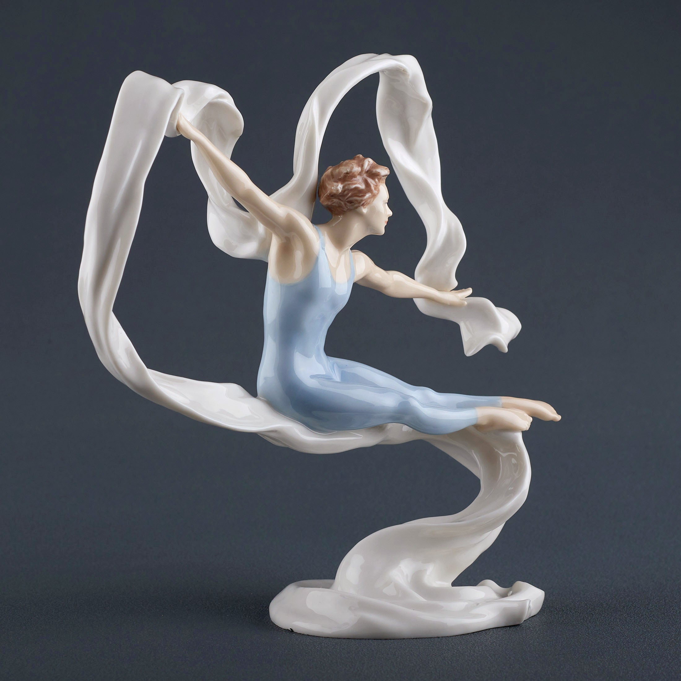 Modern Dance Male Pas De Poisson With Ribbon