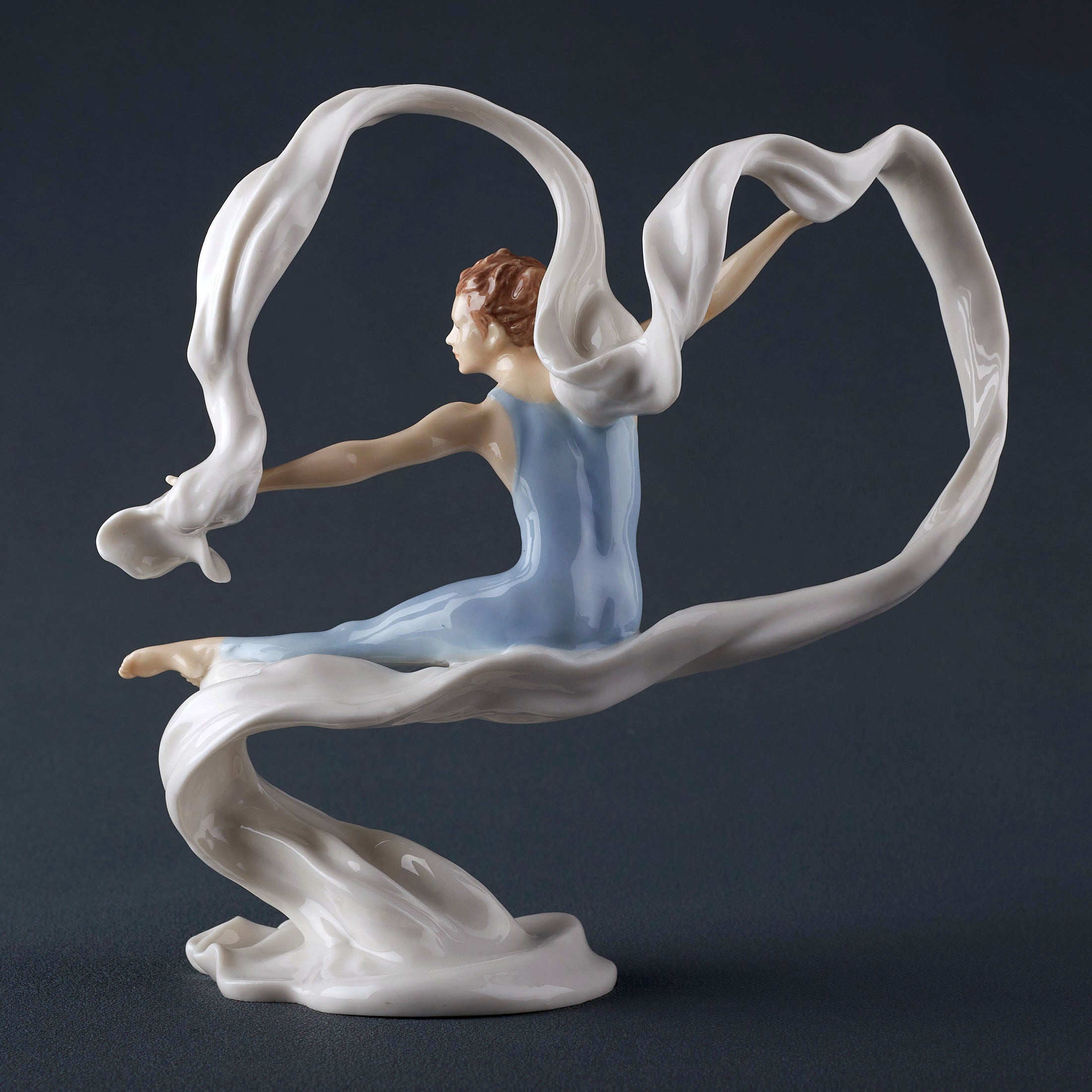 Modern Dance Male Pas De Poisson With Ribbon