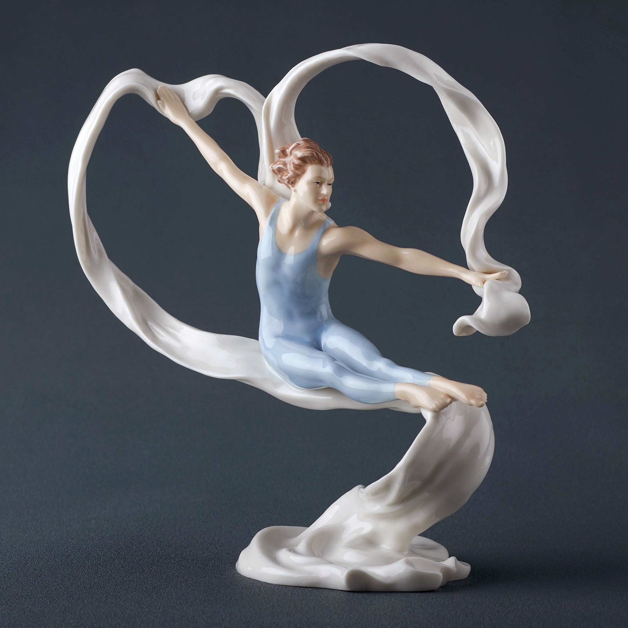 Modern Dance Male Pas De Poisson With Ribbon