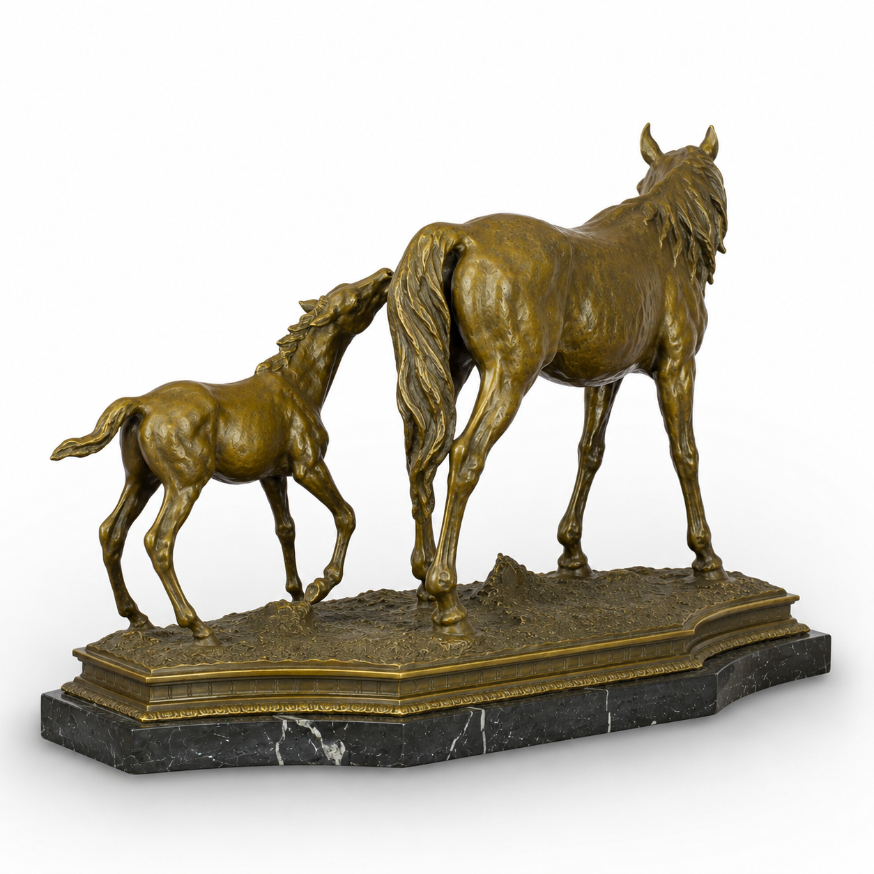 Horse and Colt | Handcrafted Bronze Decor | Unique Home Accent