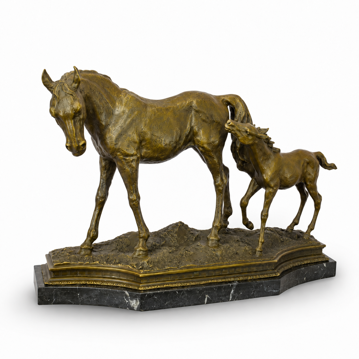 Horse and Colt | Handcrafted Bronze Decor | Unique Home Accent