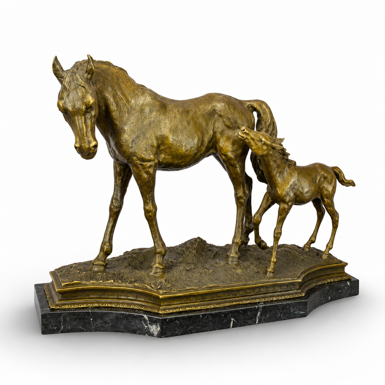 Horse and Colt | Handcrafted Bronze Decor | Unique Home Accent