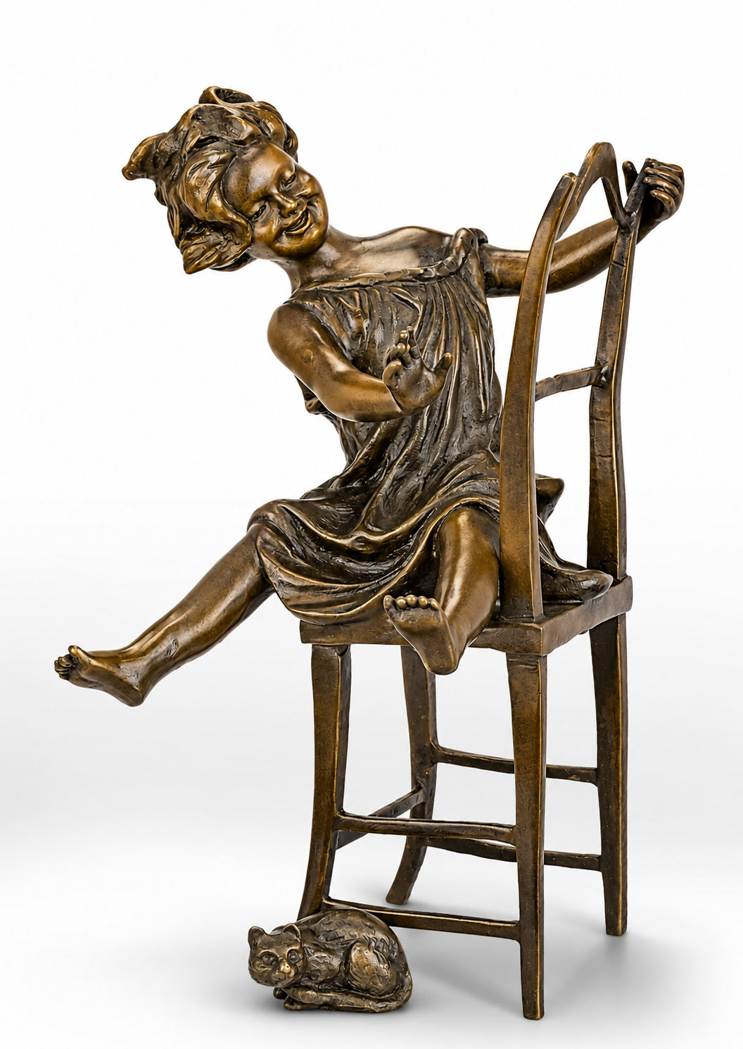 Bronze Sculpture Called Happy Cat | Animal Sculptures | Home Decor