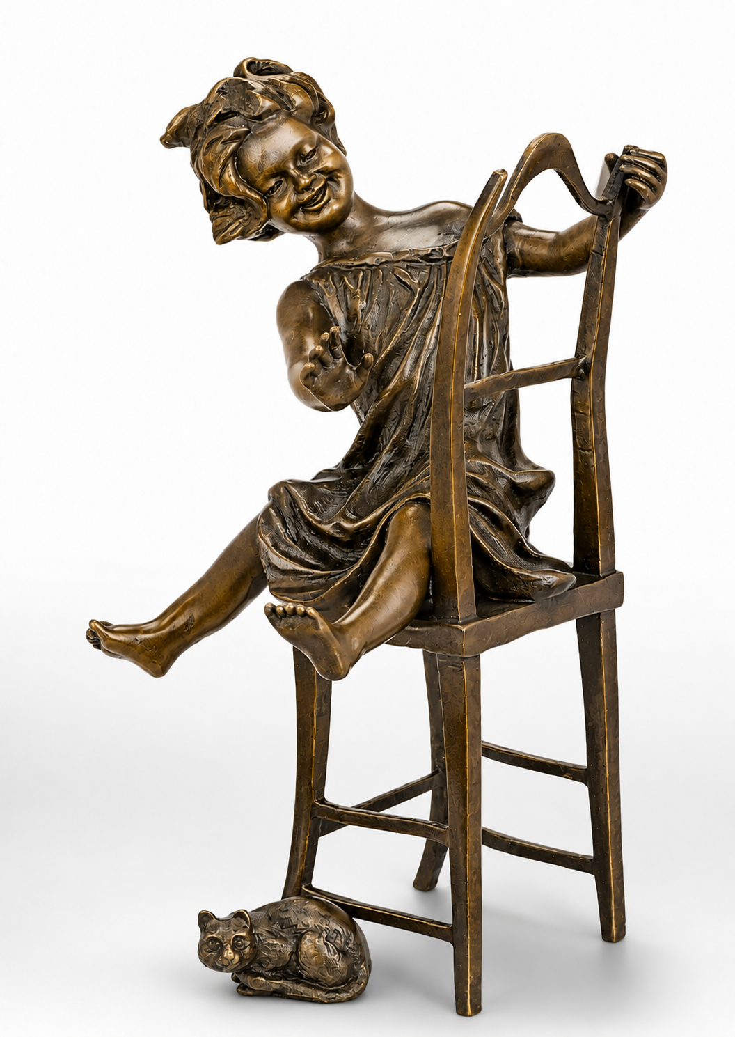 Bronze Sculpture Called Happy Cat | Animal Sculptures | Home Decor