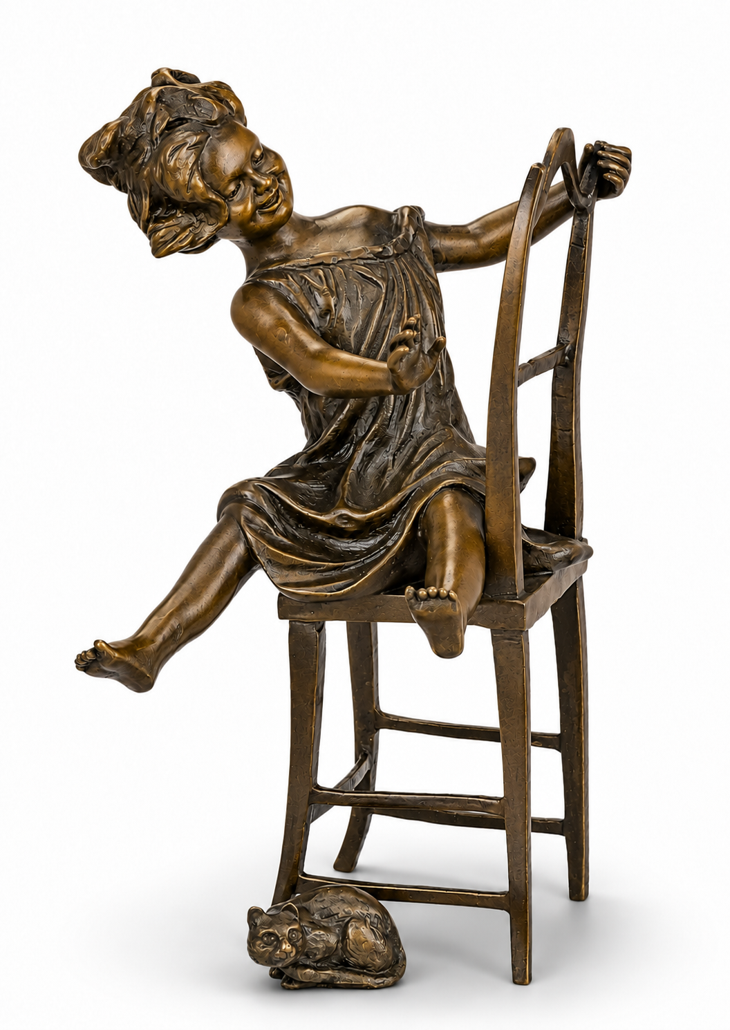 Bronze Sculpture Called Happy Cat | Animal Sculptures | Home Decor