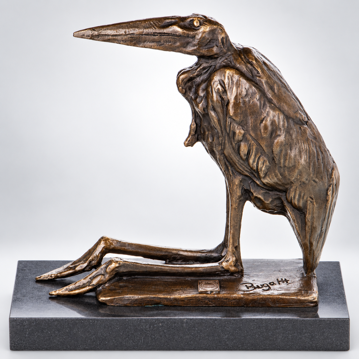 Marabou Stork Bronze Sculpture after Bugatti