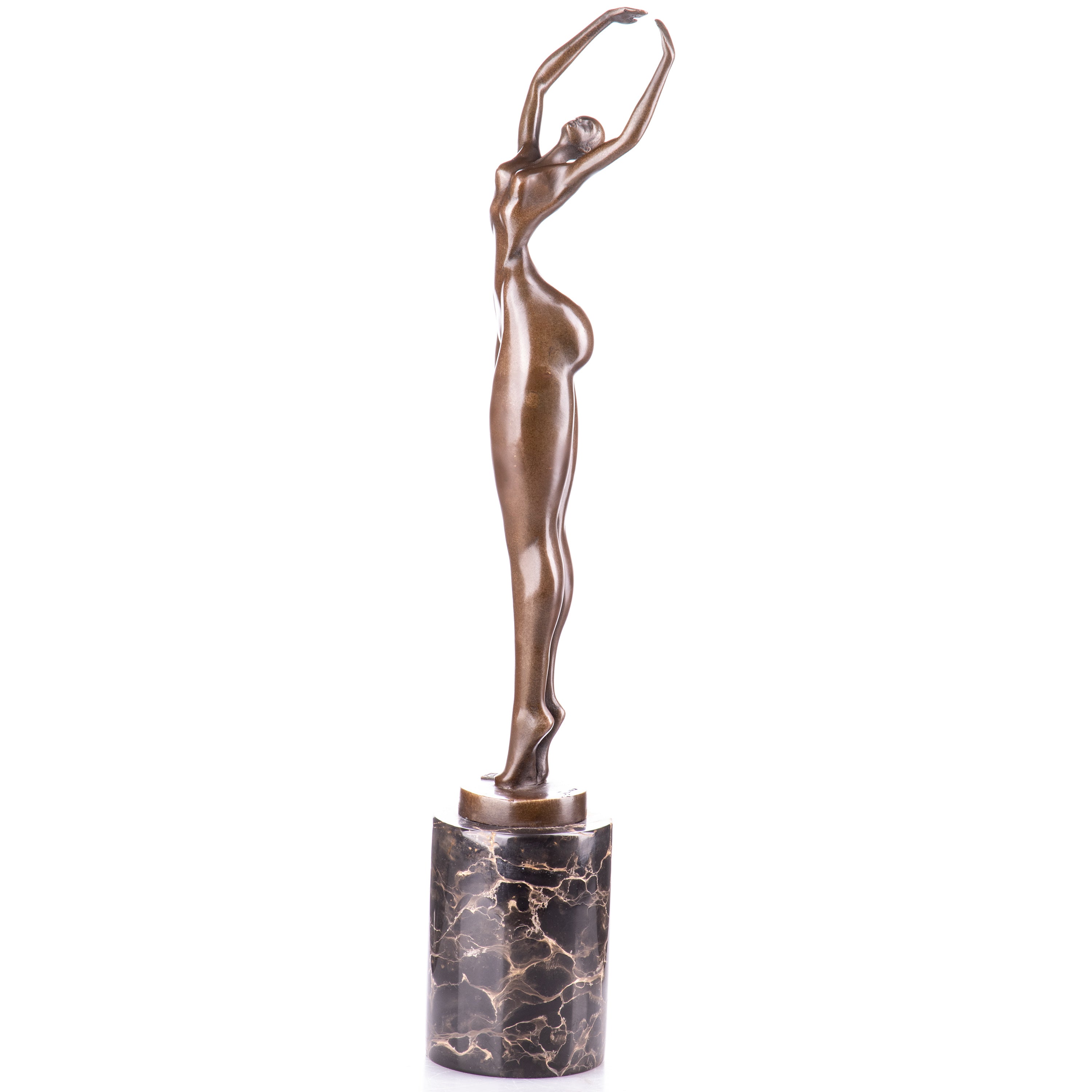 Female Nude Modern Bronze Sculpture – Slender Figure