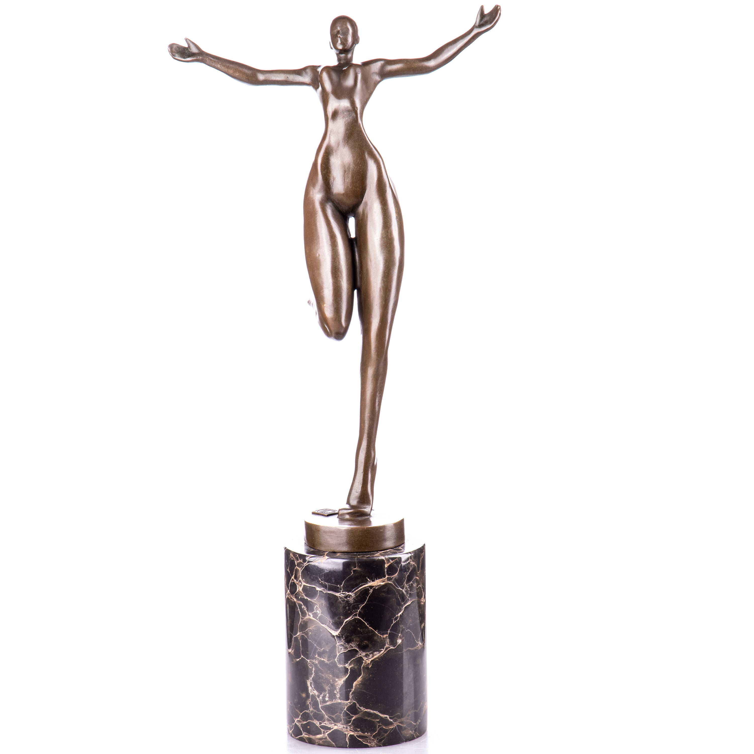 Female Nude Modern Bronze Sculpture – Tall Figure