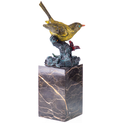 Colored bronze bird figure | Handcrafted Bronze Decor | Unique Home