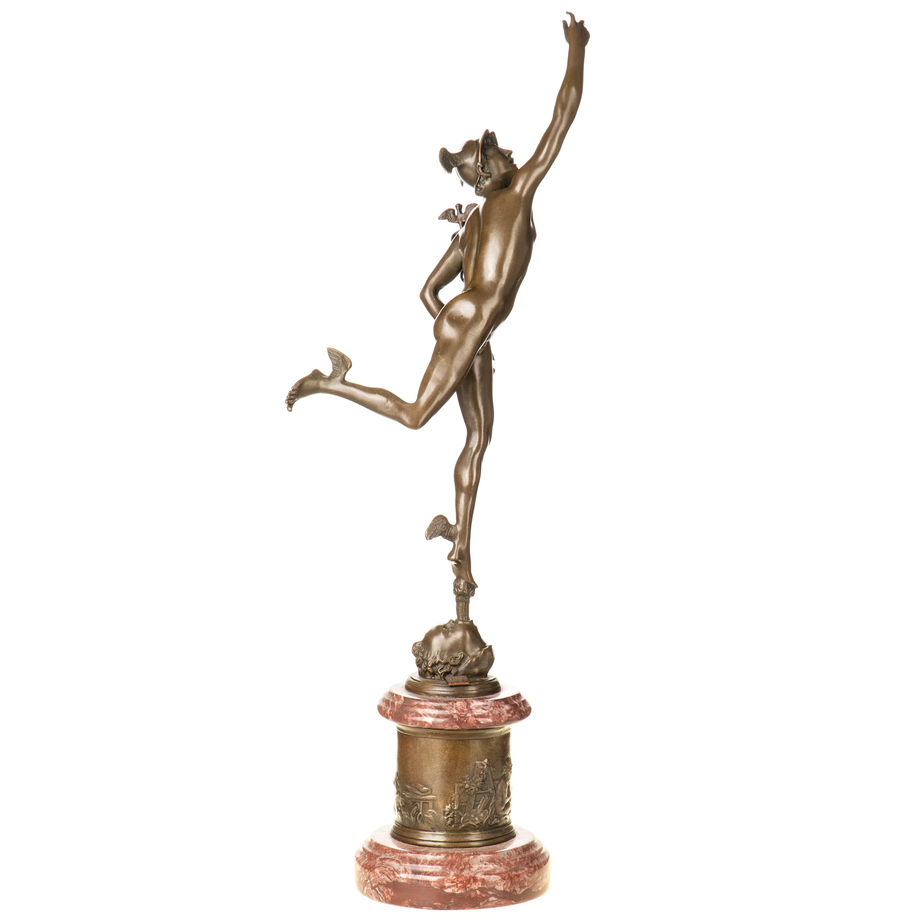 Hermes Mercury Bronze Sculpture – Greek Mythology – view 2
