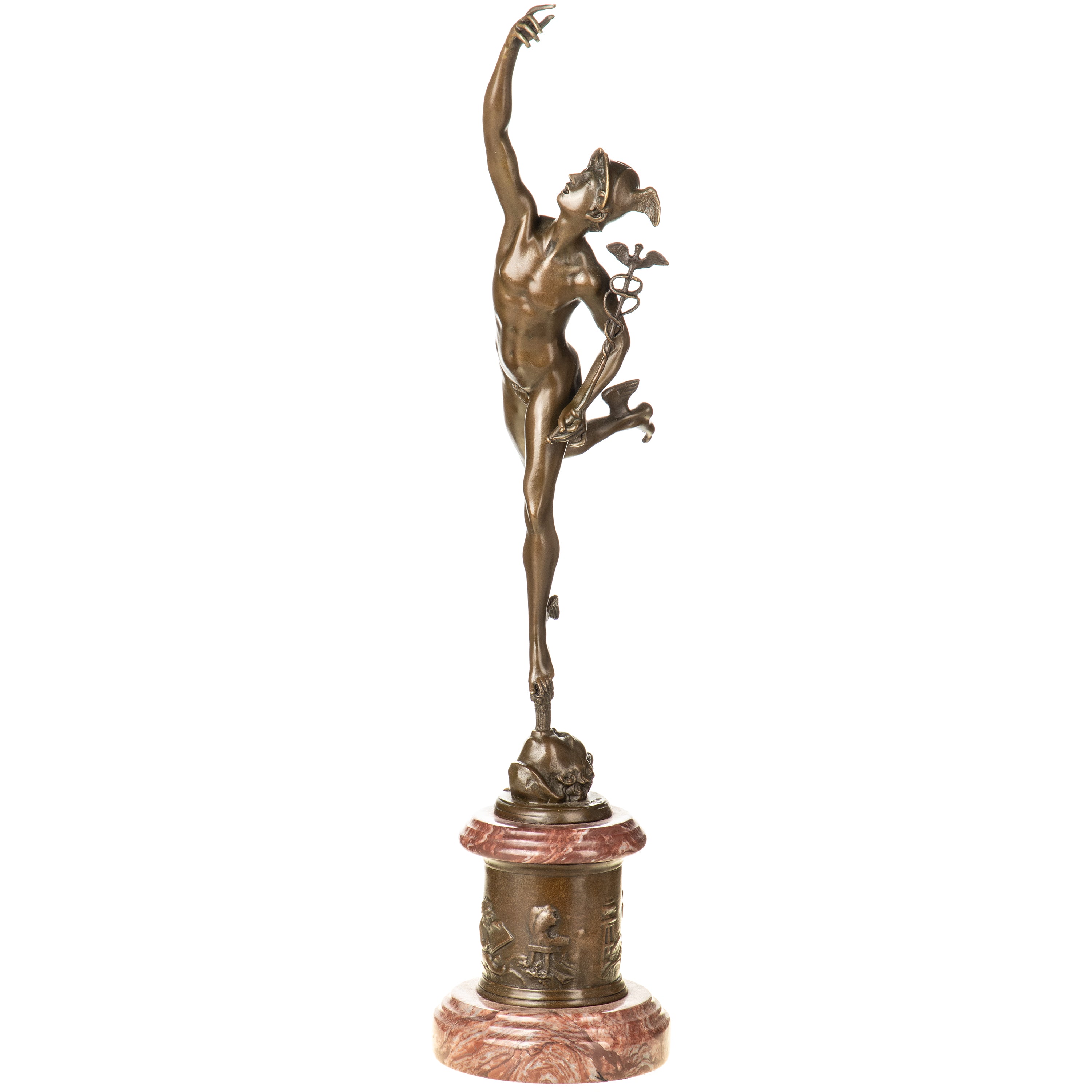 Hermes Mercury Bronze Sculpture – Greek Mythology – view 1