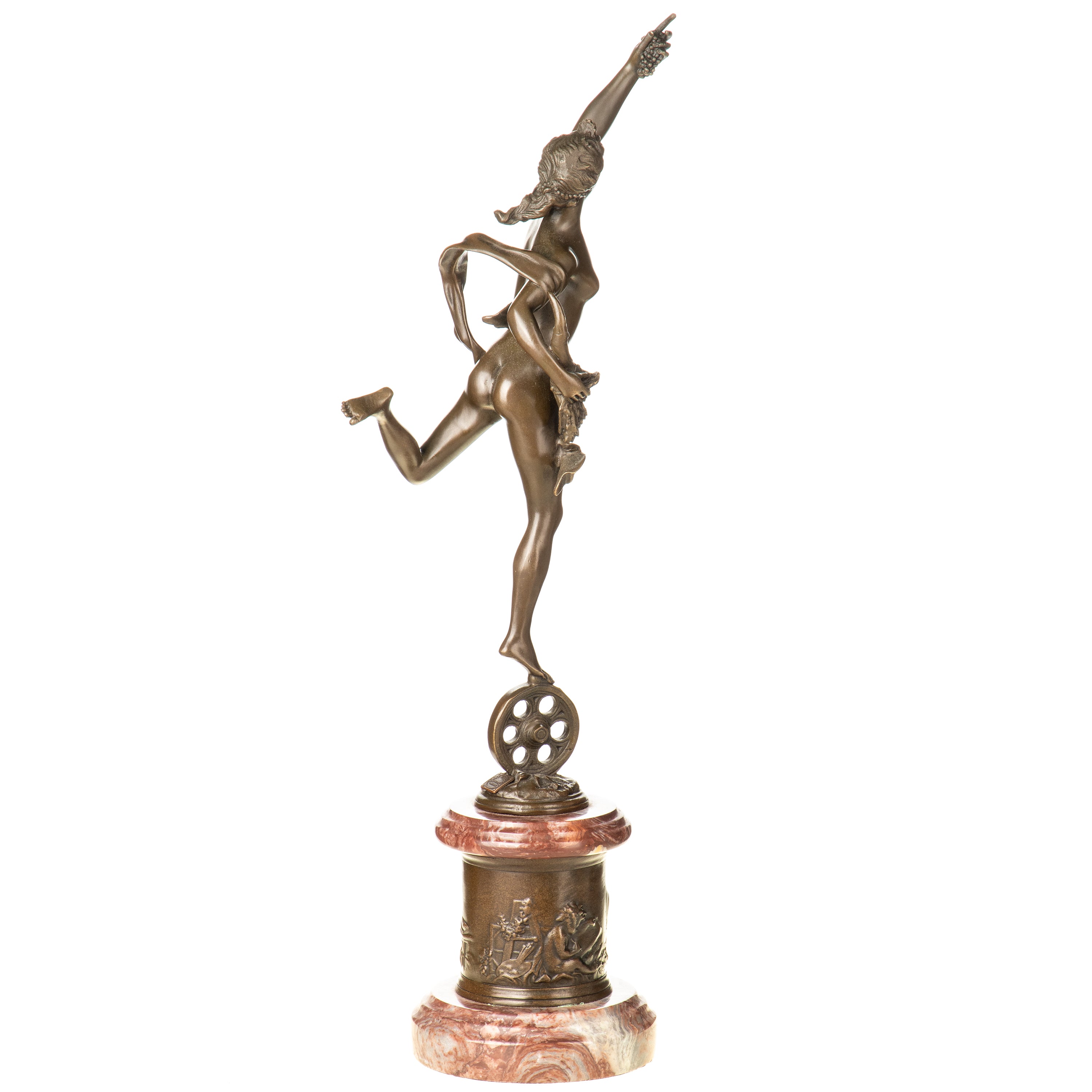 Fortuna Goddess Bronze Sculpture – Roman Mythology – view 3