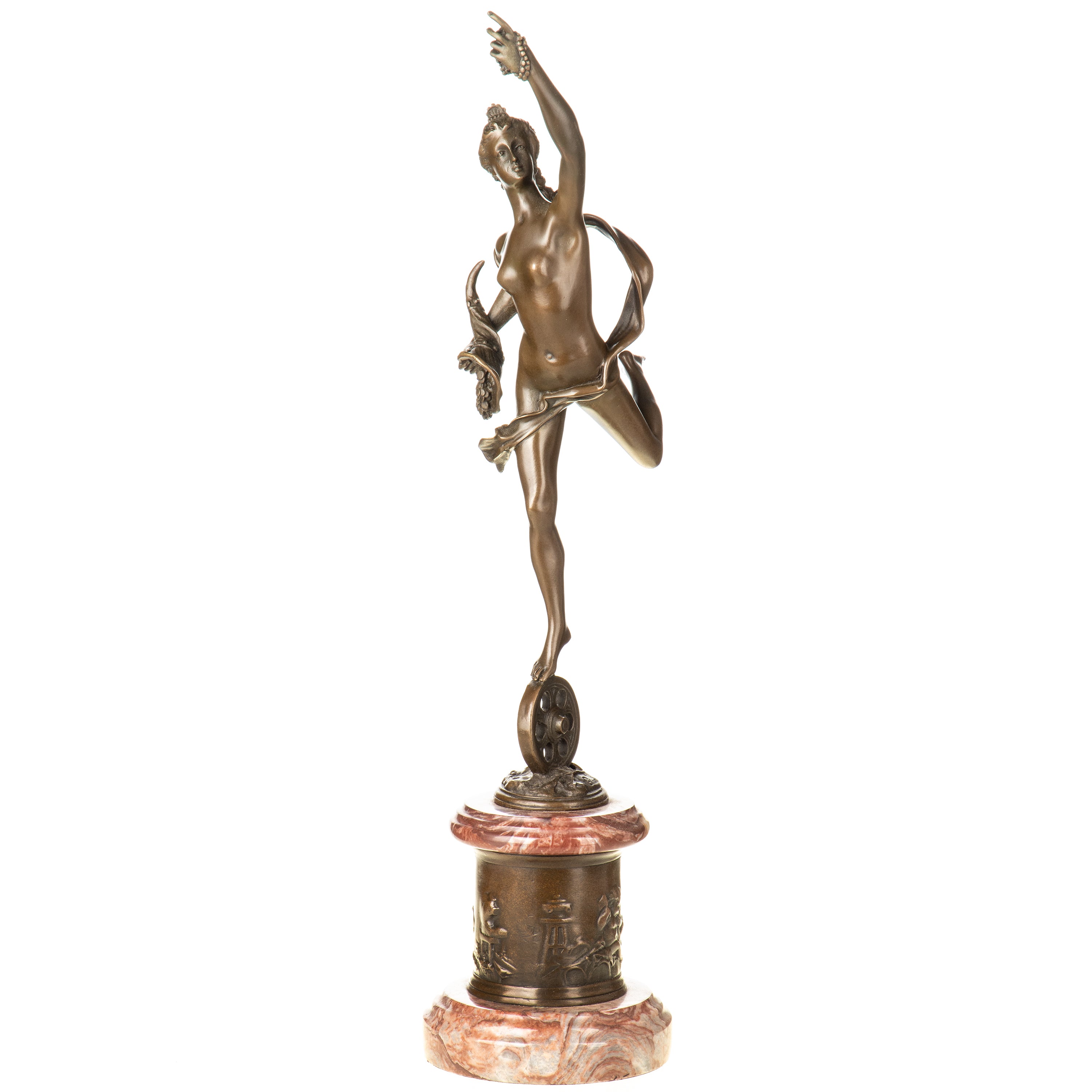 Fortuna Goddess Bronze Sculpture – Roman Mythology – view 2