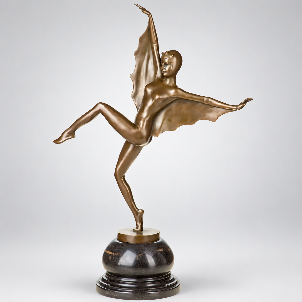 Dancer Art Deco Bronze Sculpture – Large