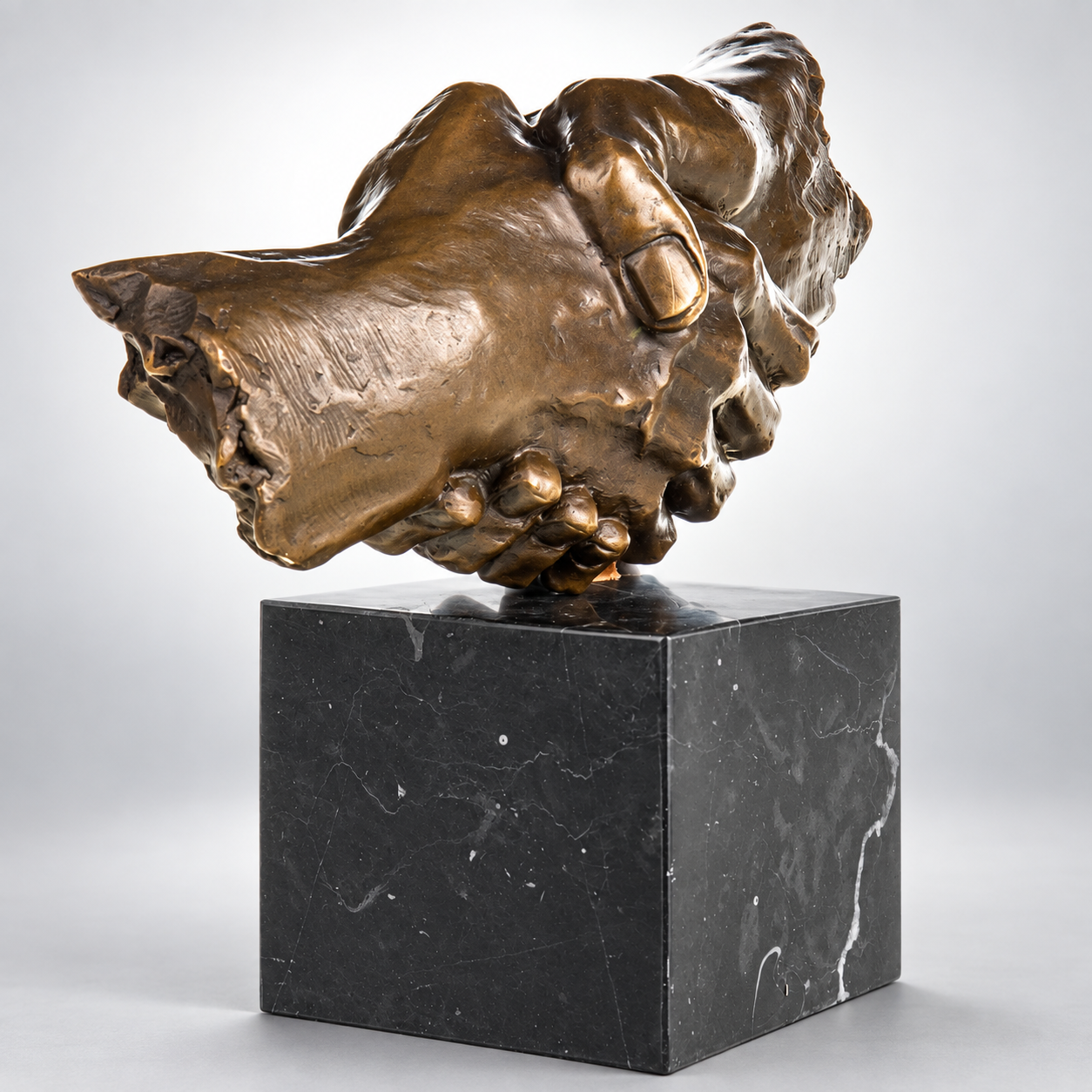Hands Modern Bronze Sculpture – view 2