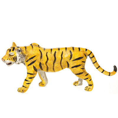 Colored bronze figure Viennese style tiger | Handcrafted Bronze Decor
