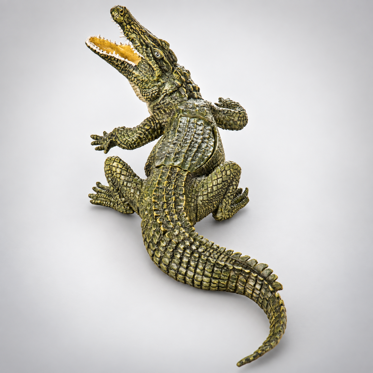 Woman on Crocodile Vienna Bronze Figurine – Cold Painted
