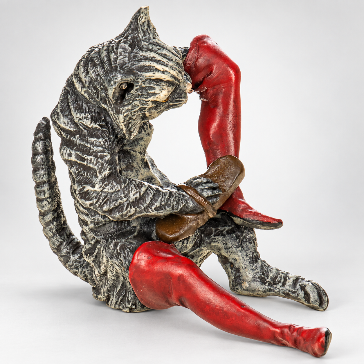 Puss in Boots Vienna Bronze Figurine – Cold Painted